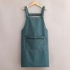 Kitchen Apron with Dual Pocket Solid Color Water-Resistant Oil-proof Adjustable Men Women