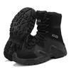 Men's Tactical Mid-Top Combat Boots: Large Size, Outdoor Hiking & Mountaineering, Anti-Collision