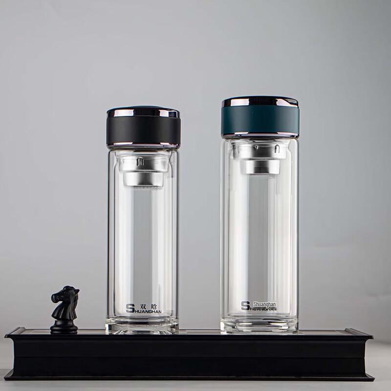 Shuanghan Double-Layer High Borosilicate Glass Tea Cup