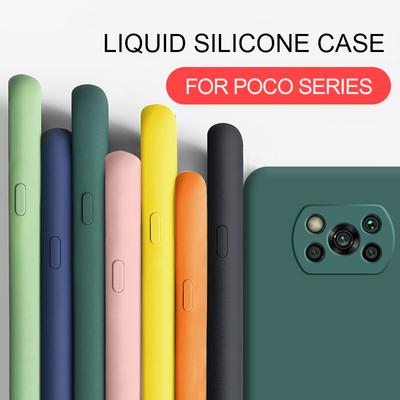 Poco X3 Pro X 3 NFC Case New Full Cover Liquid Silicone Soft Protective Back Covers Cases For Xiaomi Poco X3 Pro Pocox3 X 3 NFC