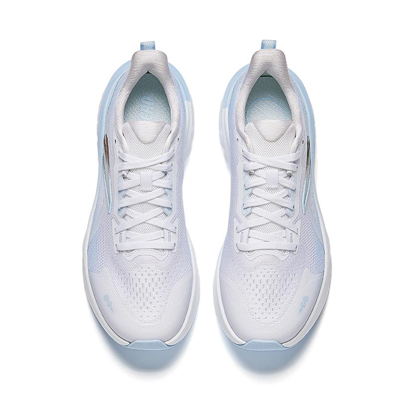 Anta Cloud Feel Simple Versatile Shock Absorption Rebound Lightweight Low Top Casual Running Shoes Women Sneaker White Blue 922525537-3