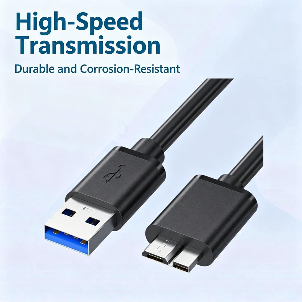 USB 3 0 A Male To Micro USB 3 0 B Male Data Cable 0 3 Meter for External Hard Drive and Mobile Device Data Transfer