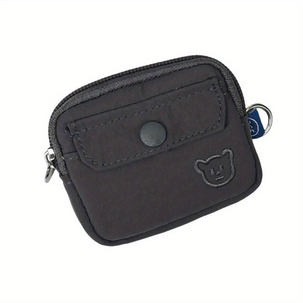 

Новый нейлоновый кошелек для монет на молнии, многоцелевой маленький кошелек, сумка для наушников темно-серого
