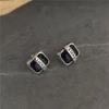 Fashion Men's and Women's Earrings Lucky Luck Square Diamond Earrings High-end Sense Versatile Stud Earrings Simple