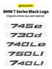 Suitable for 7 Series G70 G12 730d 730li 740i 750i 735Li 760Li 745e 760i 2023 Model, with a Glossy Black Alphanumeric Logo