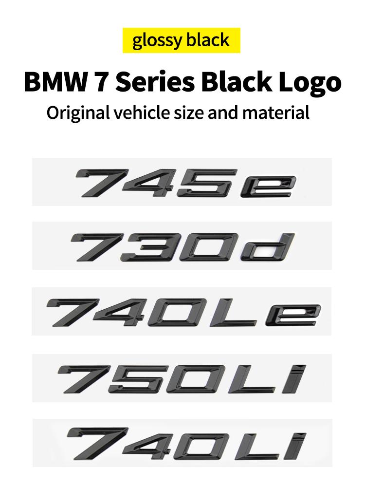 Adatto per BMW Serie 7 G70 G12 730d 730li 740i 750i 735Li 760Li 745e 760i modello 2023, con un logo alfanumerico nero lucido