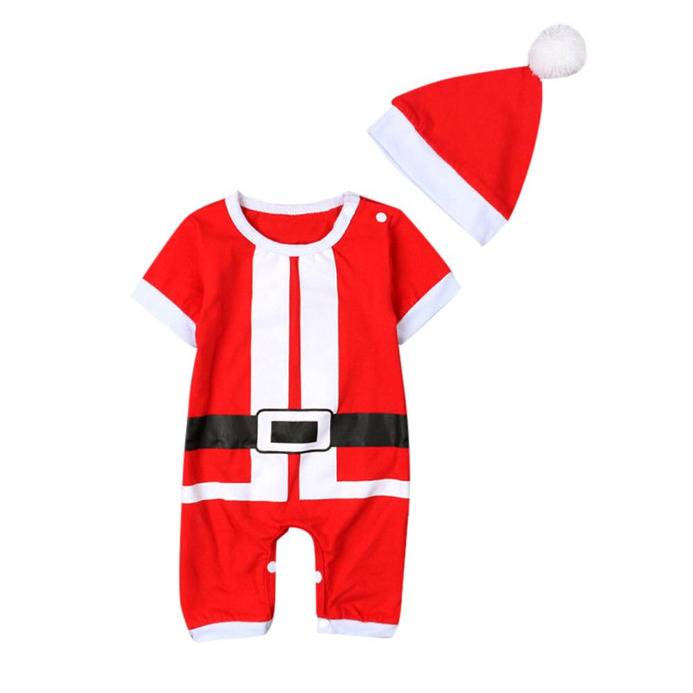 Buy Newborn Baby Girl Boy Christmas Costume Santa Claus Hat Romper
