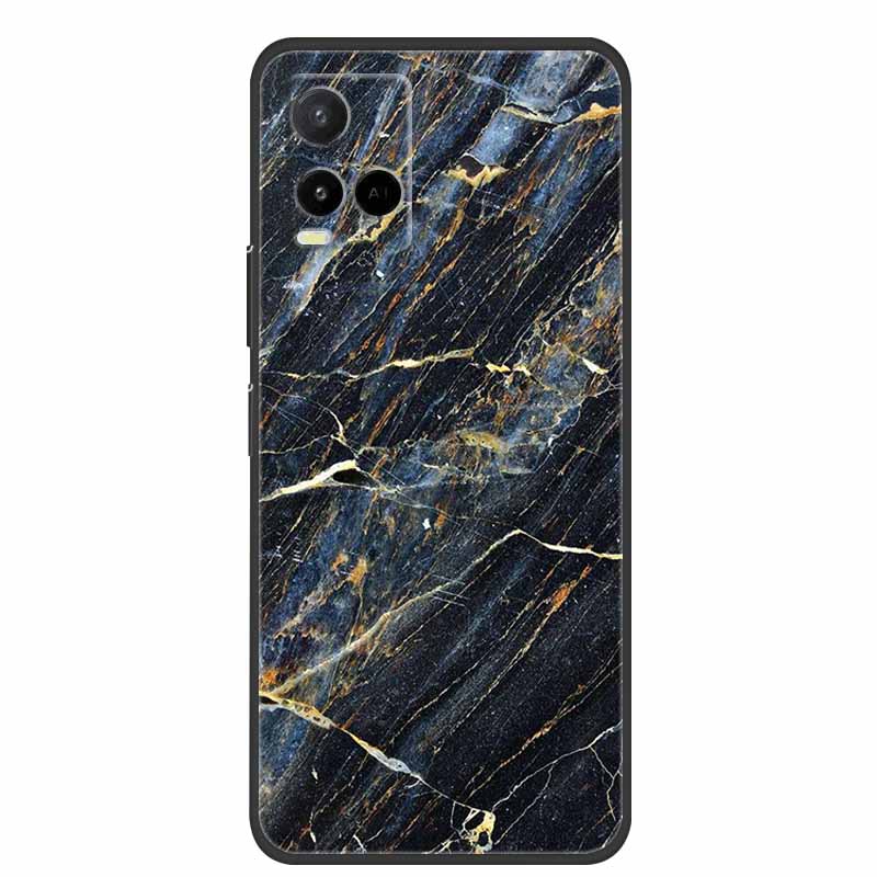 Marble Case For Vivo Y33s Silicone TPU Soft Phone Fashion Cover For Vivo Y33 S Case V2109 Funda Luxury Shockproof Cartoon Coque