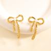 European and American flower earrings retro style pearl earrings women's electroplated stainless steel gold stud earrings light luxury high sense