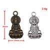 Buddha Statues Charms Multi Color Alloy Pendants For Spiritual Zen Jewelry Making