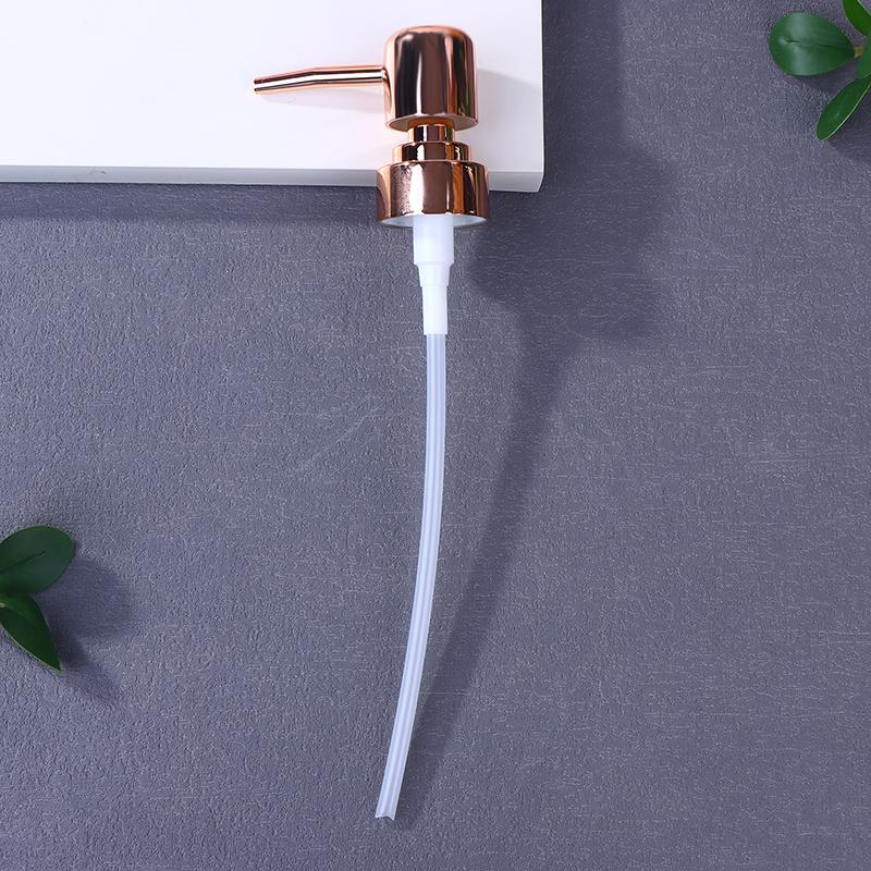 1set Soap Pump Liquid Pump Head Lotion Dispenser Head Push Type Round Head 28 Thread Bath Bottle Press Nozzle,ABS Lotion Tube