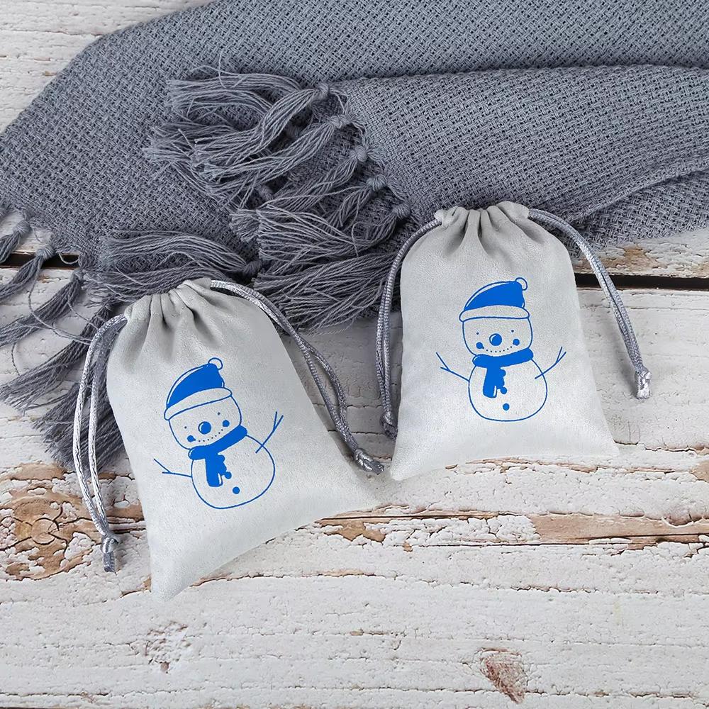 50/100Pcs Personalizd Jewelry Drawstring Flannel Bag Ring Earrings Bracelet Perfume Keychain Cosmetic Packaging Velvet Pouches