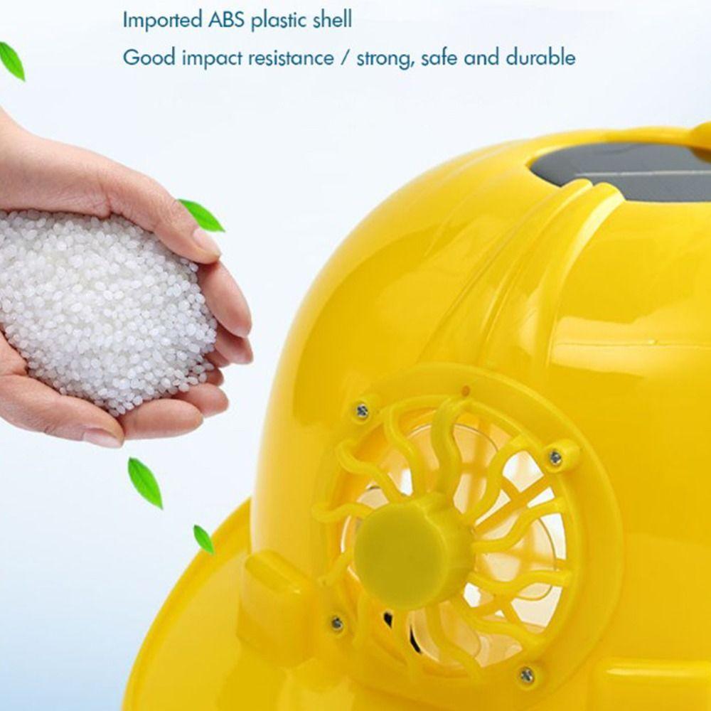 Adjustable Fan Safety Helmet Solar Power Fan Helmet Anti-mite Protective Cap
