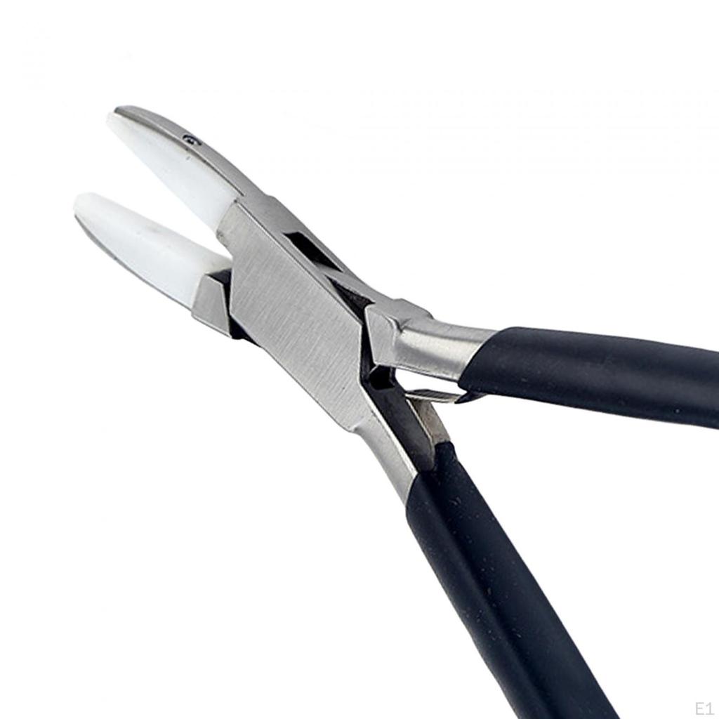 Clește cu fălcile plate din nailon dublu Clește Jaw Unelte DIY Mânere antiderapante Sertizare bijuterii pentru