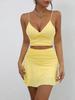 Women's Summer Sexy Backless Camisole Top - Solid Color High-End Set