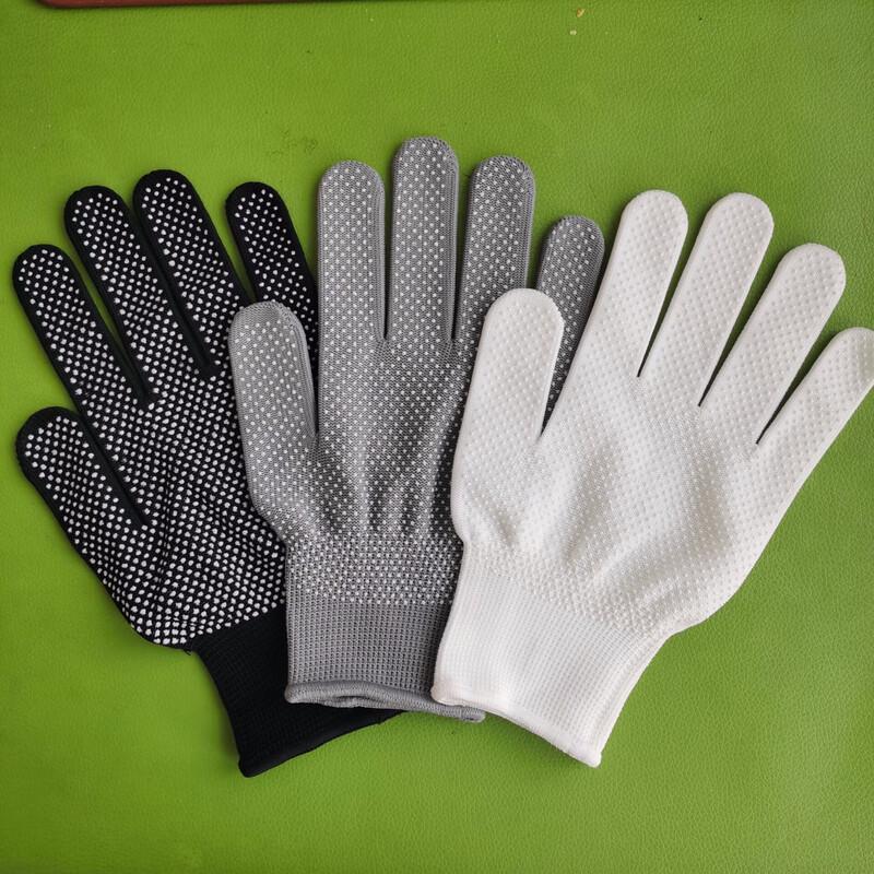 Qishanyue Nylon Point-Dipped Non-Slip Gloves, 12 Pairs