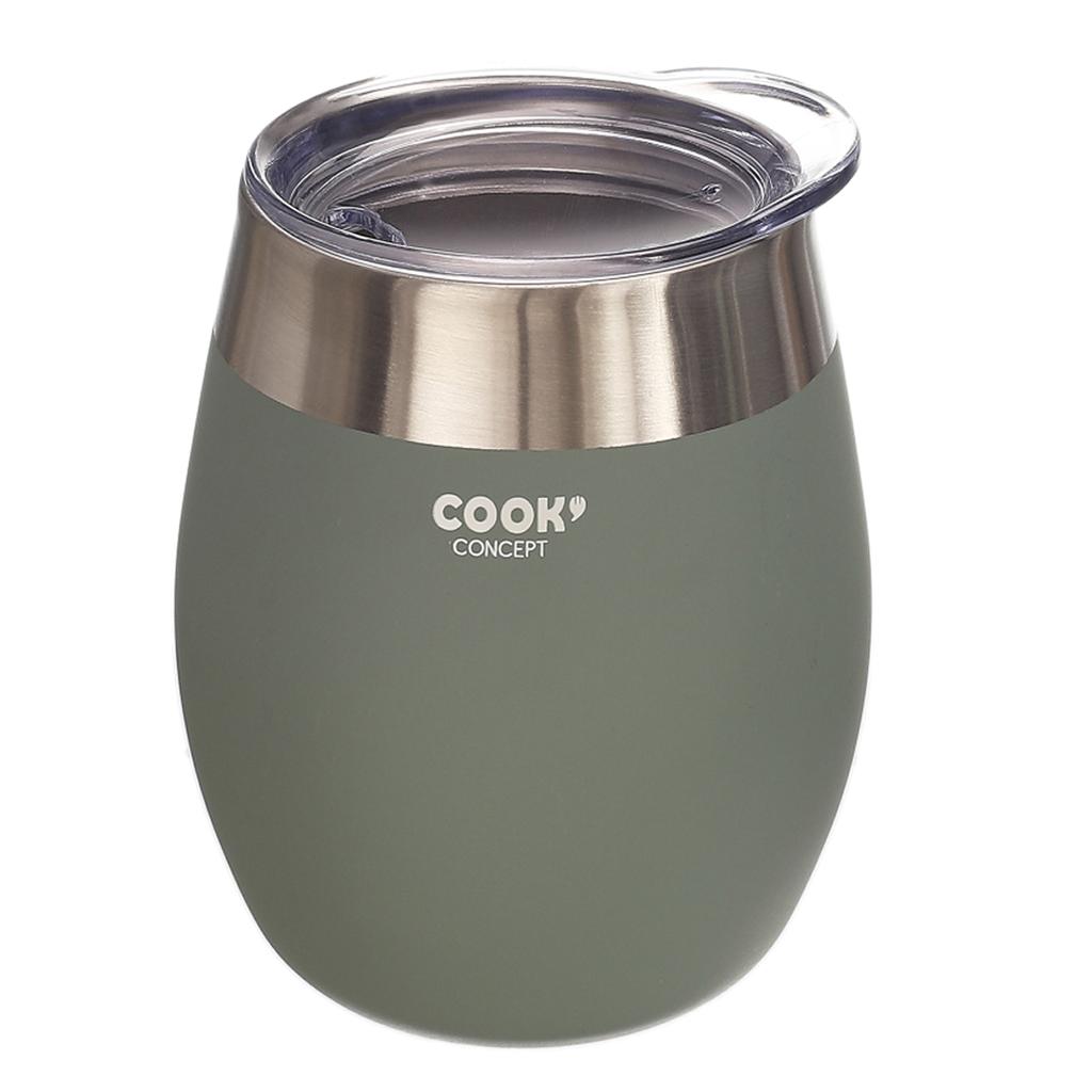 Les Trésors De Lily [A1727] - Green 'Pure' Design Transport Mug (steel) - 10x8cm (20 Cl)