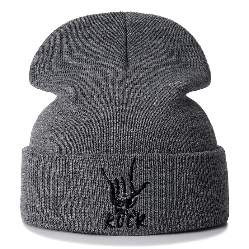 Warm Knitted Hat Solid Color Beanie Hat 