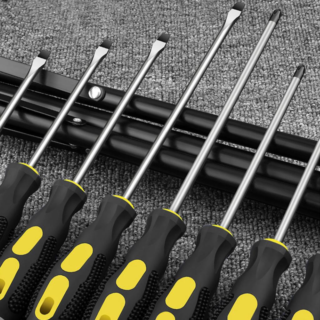 Magnetic Screwdrivers Set,  Phillips and  Slotted Tips Professional Cushion Grip Screwdriver Set