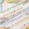 5Roll/set Retro Cute Y2K Glitter Decoration Adhesive Tape Planner Handbook DIY Scrapbooking Journal Collage Material Stickers