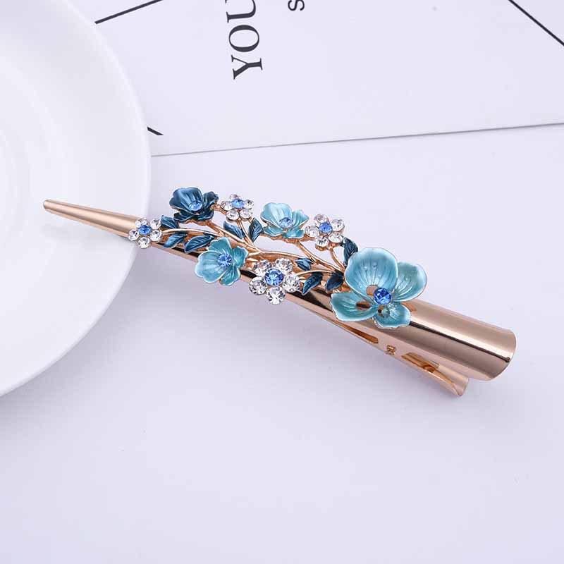 

Handmade Rhinestone Hair For Women Tiara Headband Wedding Accessories Luxury Crystal Hair Clip Opal Leaf Resin Flower Headwear Barrettes