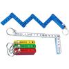 1Pcs 0.5 Meter Folding Ruler Keychain Plastic High Precision Portable Folding Ruler For Woodworking Bricklaying Measuring Tool
