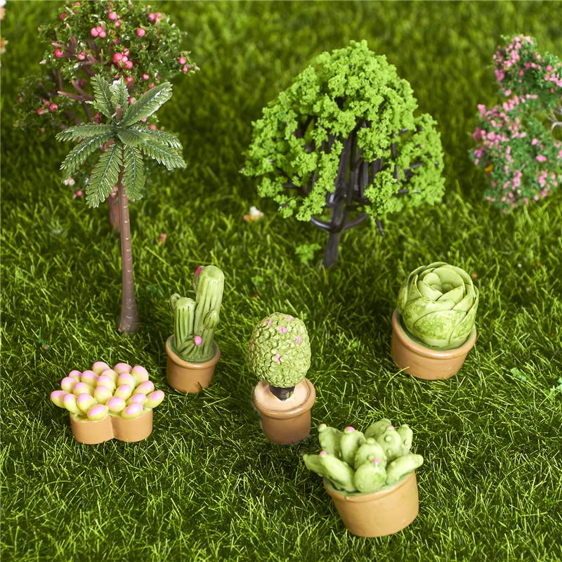 5Pcs Lebensechte Mini Künstliche Fleischigen Kaktus Pflanze Real Touch Palm Bonsai Landschaft Tisch Dekoration