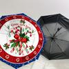 1pc Candy Cane Lane Christmas Decorations Umbrella with Plastic Handle,Suitable for All Seasons Home Travel Outdoor UmbrellaDD138