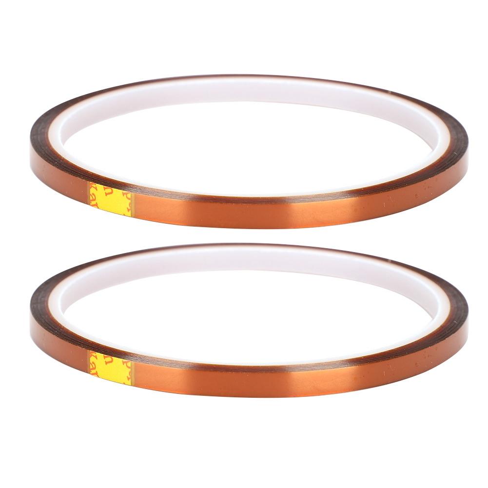 2PCS 3 High Temperature Resistant Adhesive Tape Polyimide Film Yellow Brown Accessory