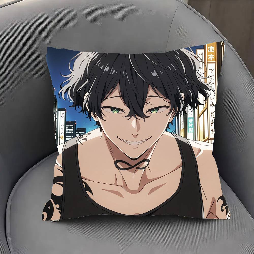 Yamato Endo Anime WIND B-BREAKER Pillow Case Fashion Square Pillowcase Bedroom Sofa Room Ins Decoration Leisure