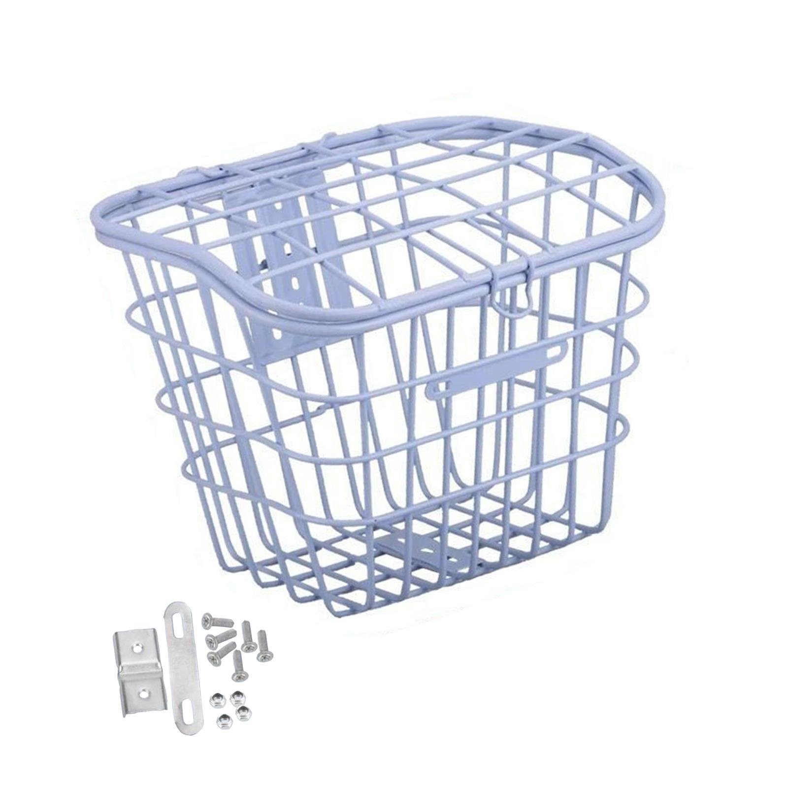 

Front Bike Basket with Lid Biking Dogs Carrier Easy Install Bicycle Basket for Luggage Mountain Road Bikes Travel Camping Hiking білий