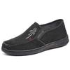Mens Casual Slip-On Loafer Shoes - Breathable Cotton Fabric Rubber Sole Flat Comfortable Footwear Daily Wear