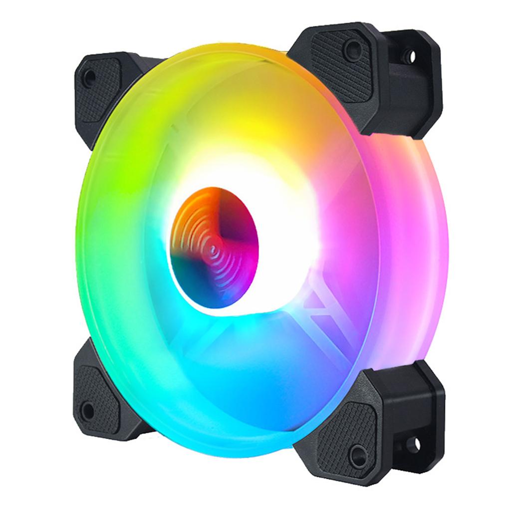 12cm Desktop PC Computer for Case Cooling Fan LED Lights Color Changing RGB Chassis Fan Controller Remote Control