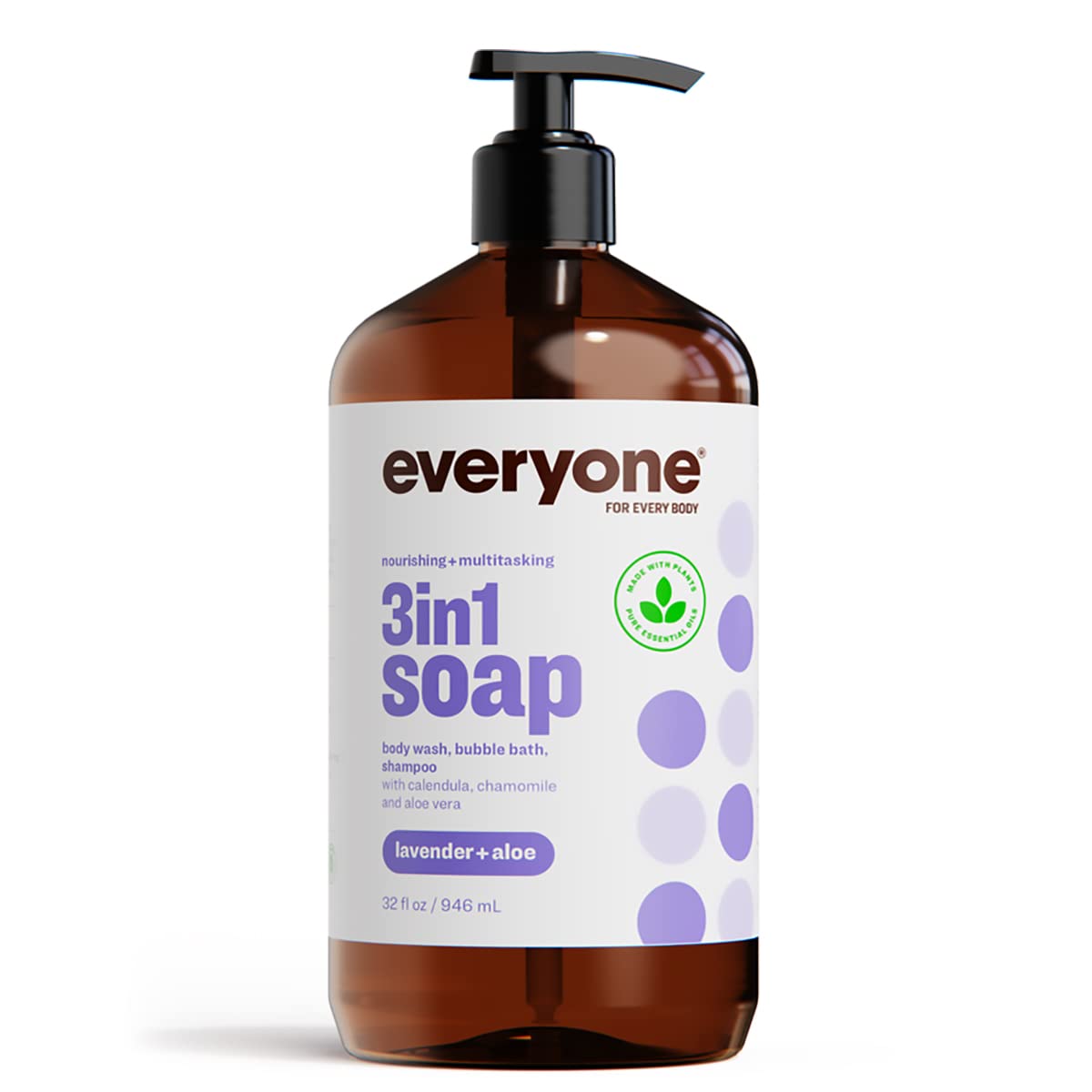 

Everyone All-in-One Shampoo, Officially Imported Product, Shipped Domestically, Lavender + Aloe, 946mL