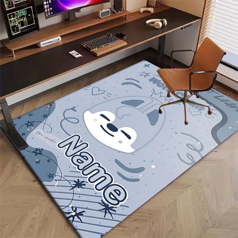 Custom Kpop Team Mat Personalized Name, Polyester Washable Indoor Entryway Rug, Gift for Christmas, Easter, Thanksgiving Day