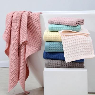 Waffle Cotton Bath Towel Soft Honeycomb Strong Absorbent Face Shower Towels for Adults Kids Home Bathroom Shower Spa Swim 34*74/70*140cm