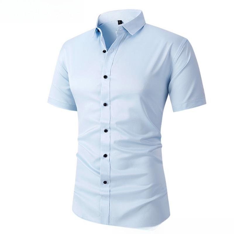 

Мужская белая рабочая рубашка большого размера, стрейч, с коротким рукавом 48 yards (195/124A) синий