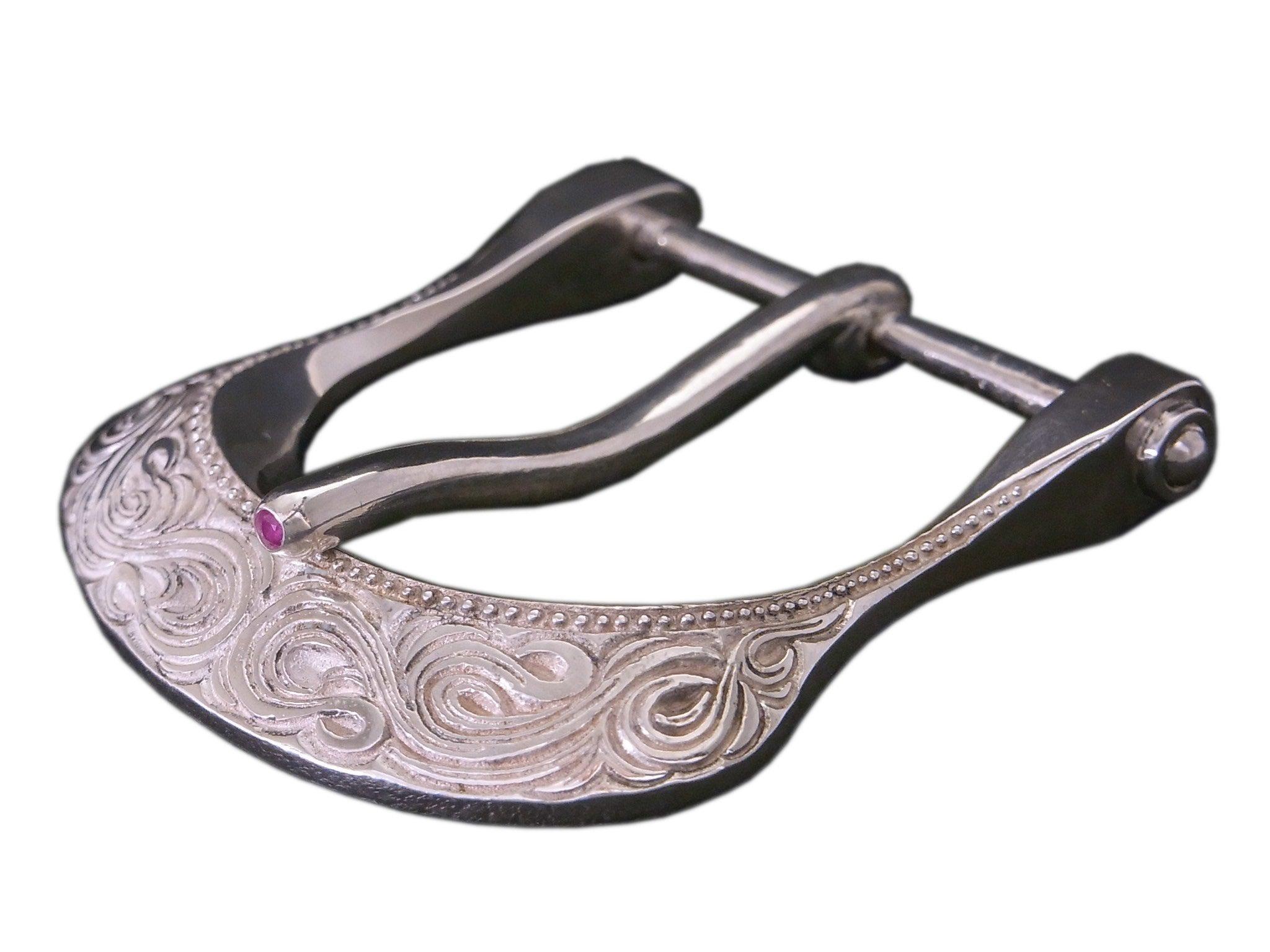 

GRAND GALLERIA Silver 925 Handmade Arabesque Belt Buckle [GRAND GALLERIA] BKL-2 (Silver)