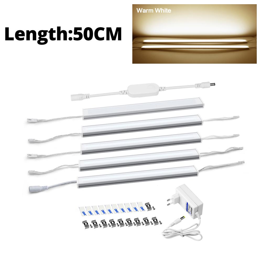 Ensemble complet de 5 pièces de lumière Led sous-meuble à intensité variable, contrôle WIFI Tuya, lumière intelligente, fonctionne avec Alexa Google Home, Tubes d'ampoule Led avec prise ue