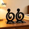 Music Decoration 1 Pair Metal Book Ends, Piano Musical Notes Decorative Bookend for Shelves, Heavy Cut Bookends Duty Holder Stand, Non-skid