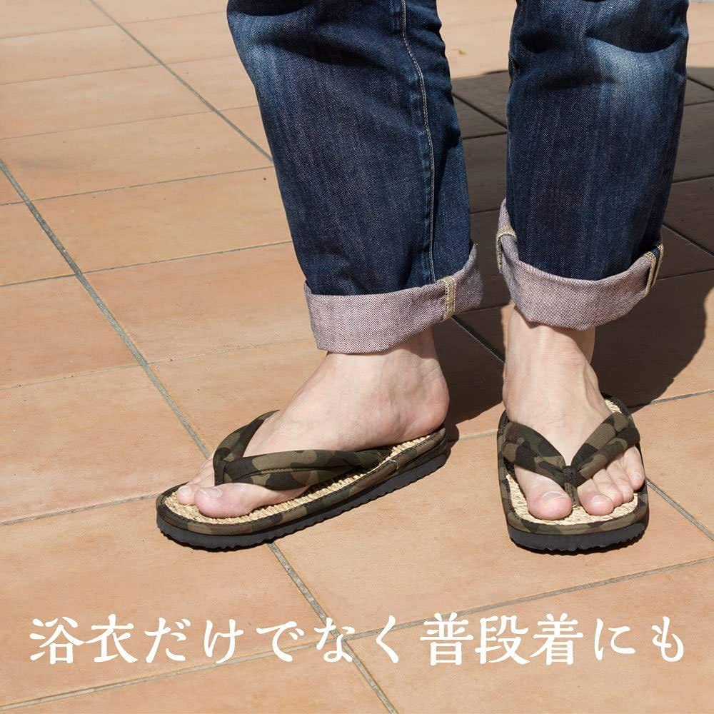 Wholesaler Aoki Main Casual rope geta sandals for men leaf [Nenrin Lab] [Shichitoi Branch] (hemp pattern)