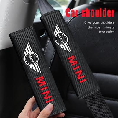1/2pcs Car Safety Seat Belt Cover Shoulder Protector Pads For Mini Cooper One S JCW F55 F56 F54 F60 R50 R53 R56 R60 Accessories