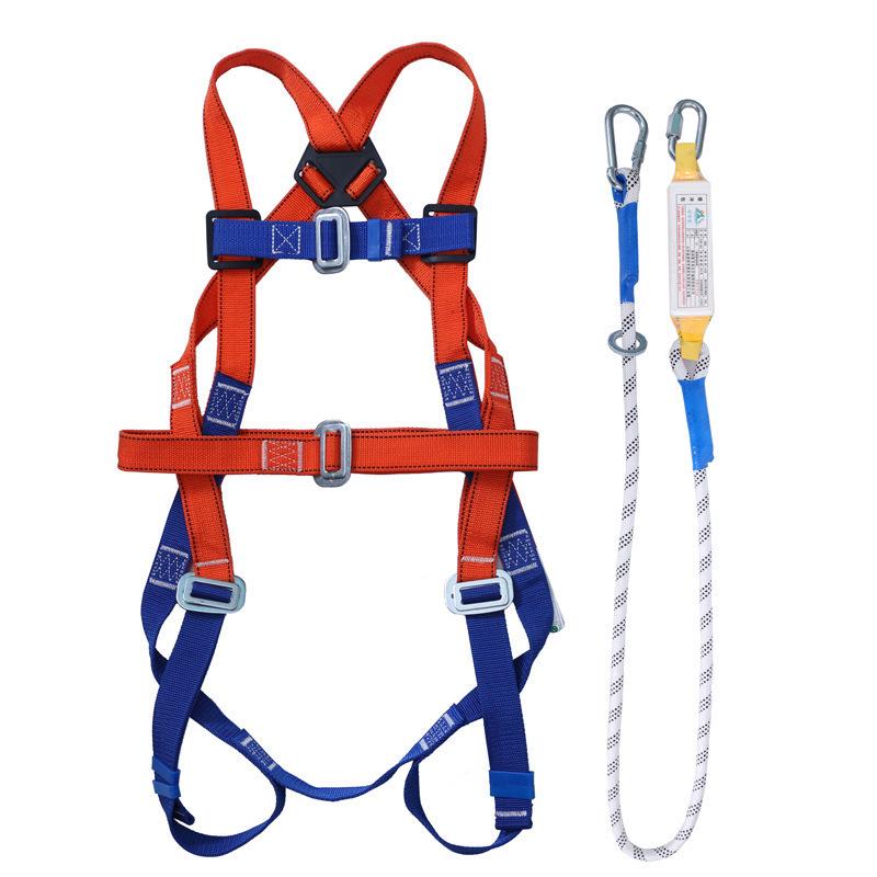 Full Body Safety Harness with Detachable Fall Protection and Dual Hooks for Electricians