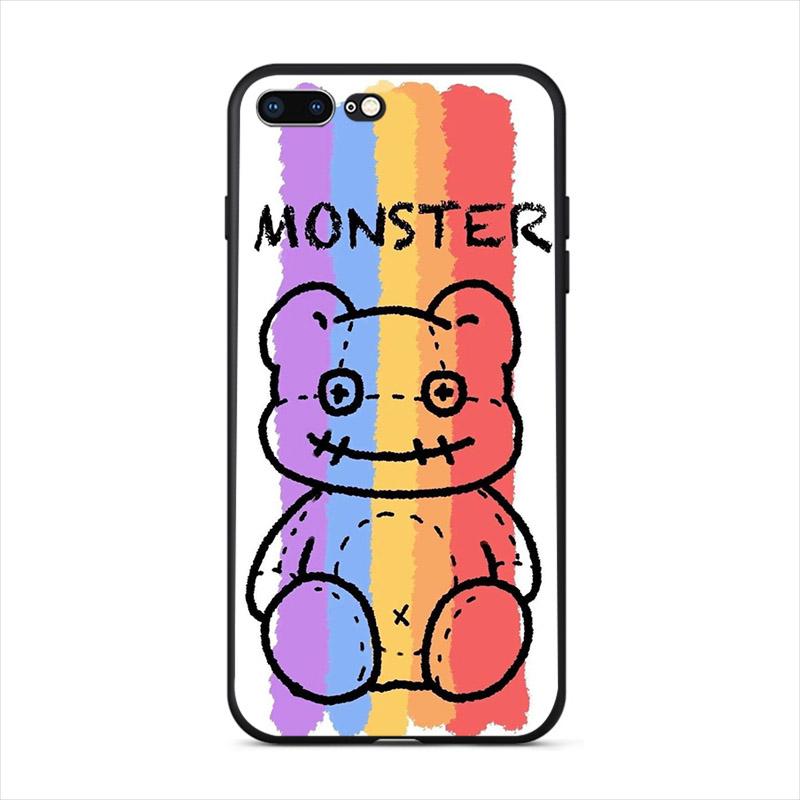 Funny Unique Cartoon Bear Phone Case For Iphone 13 12 Mini 11 Pro Max 6S 7 8 Plus X XR Hard Cover XS SE 2020 5 Cute Mobile Shell