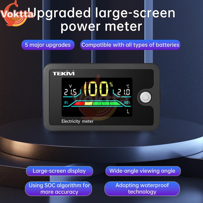 DC 8-100V LCD Digital Voltage Battery Capacity Indicator 12V 24V 48V 72V Lithium Acid Voltmeter Power Monitor For Car Motorcycle