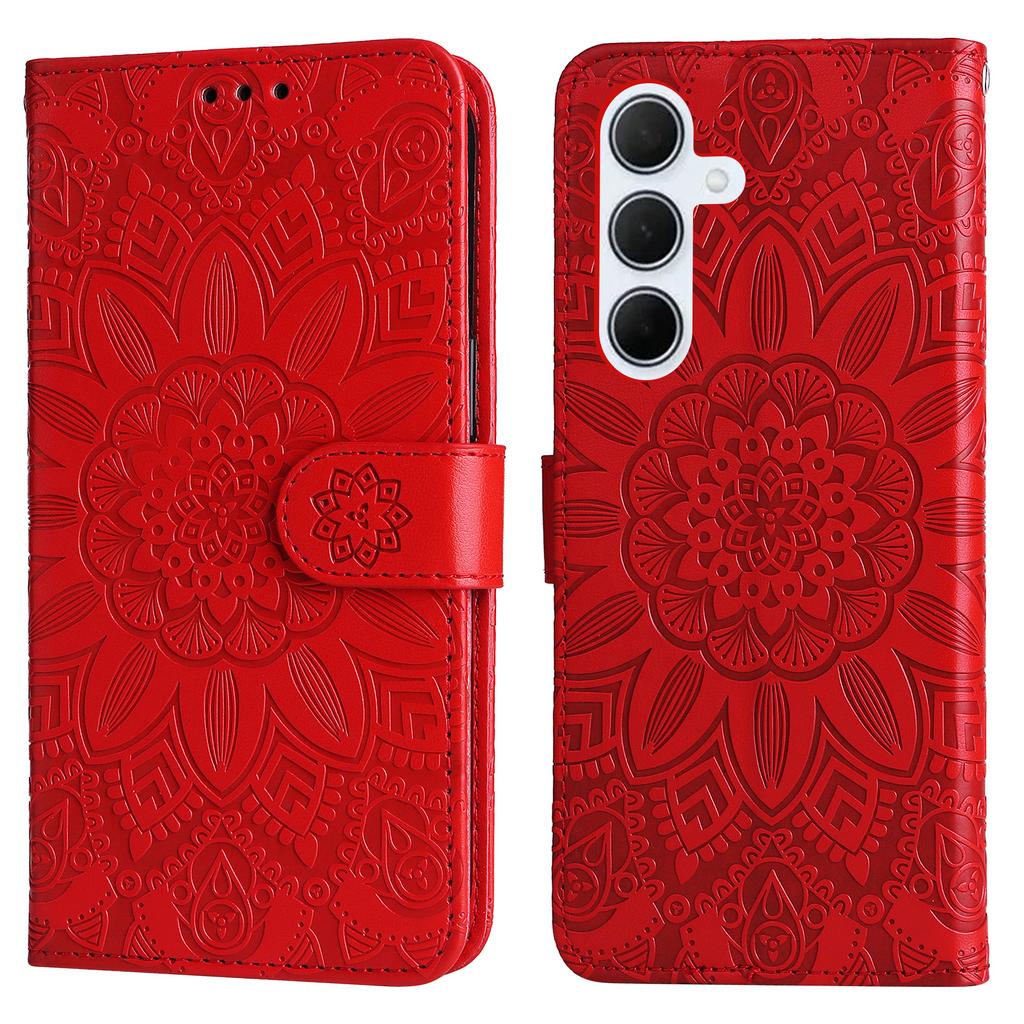 For Samsung Galaxy M35 5G Wallet Case PU Leather Sunflower Phone Cover Stand View