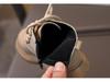 Gelbe, rutschfeste Martin-Stiefel aus Leder für Kinder für Jungen und Mädchen – Frühjahr/Herbst 2024. Kurze Stiefel von Internet Celebrity.