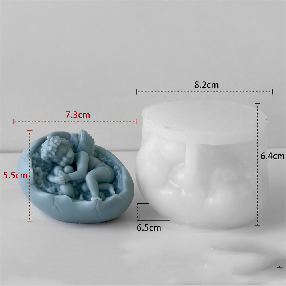 3D Rose Angel Candle Silicone Molds DIY Shell Angel Boy Aromatherapy Plaster Resin Pouring Tool Craftsmanship Decoration Gift