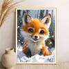 5d DIY Diamond Painting Cross Stitch Cute Animal Little Fox Diamond Embroidery Mosaic Full Round Drill Home Decor