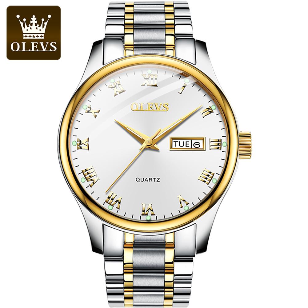 OLEVS 5568 Oem Fashion Design Luxury Watches Classic Business Luminous Stainless Steel Man Custom Watch for Men Quartz Watches